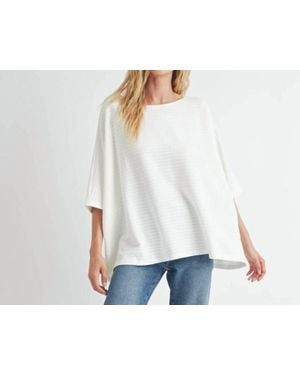Fun 2 Fun Oversized Knit Sweater Top - White