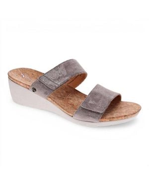 Revere Sorrento Wedge Sandal - Brown