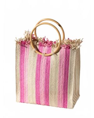 Shiraleah Beltran Shopper Beach Tote - Pink
