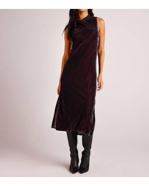 Bella Dahl Mock Neck Halter Dress - Purple
