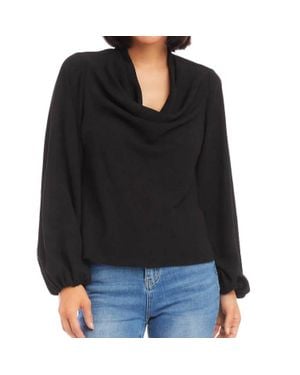 Karen Kane Cowl Neck Top - Black