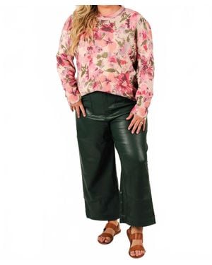 Skies Are Blue Bloom And Blush Sweater - Green