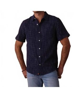 The Normal Brand Freshwater Short Sleeve Button Up Shirt - Blue