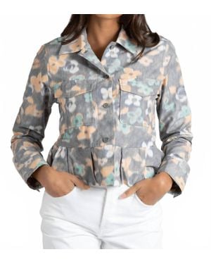 ODEEH Chiné Flowers Jacket - Gray