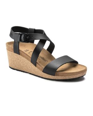 Papillio Sibyl Ring-Buckle Narrow Wedge Sandal - Metallic