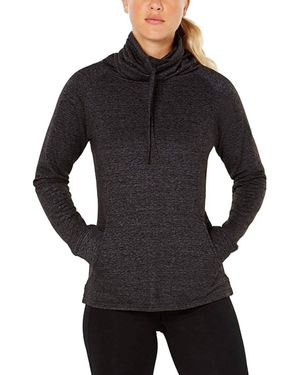 32 Degrees Fleece Funnel Neck Top - Black
