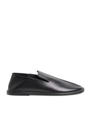 Ami Paris Cow Leather Midi Slippers - Black