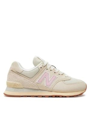 New Balance Linen 574 Low-Top Sneakers - White