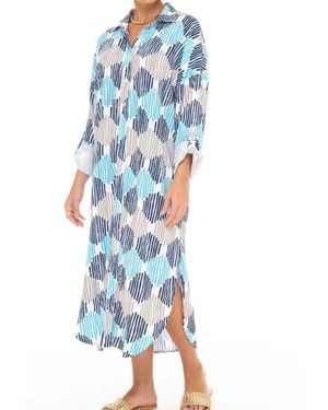 Skemo Shirt Dress - Blue