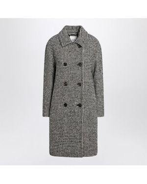 Max Mara Houndstooth Coat - Gray