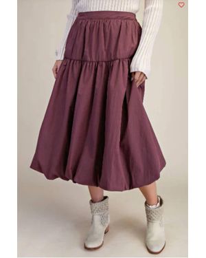Easel Parachute Midi Skirt - Purple