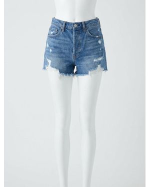Z Supply Classic High Rise Denim Shorts - Blue
