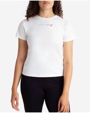 Danskin Bcrf Collaboration Short Sleeve Tee - White