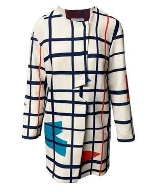 Rejina Pyo Lightweight Geometric Print Coat - White