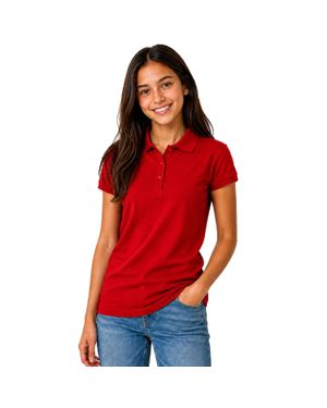Galaxy By Harvic Junior's Short Sleeve School Uniform Pique Polo Shirt - Red