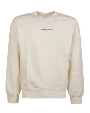 Maison Kitsuné Organic Cotton Relaxed Fit Sweatshirt - White