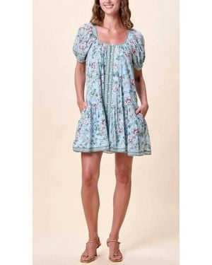 Cleobella Elodie Mini Dress - Blue