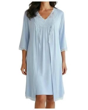 Twelve Eighty Eight Leslie Tank Chemise Robe Set - Blue