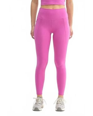 Mono B Lycra-Blend Essential Sweetheart Back Leggings - Pink