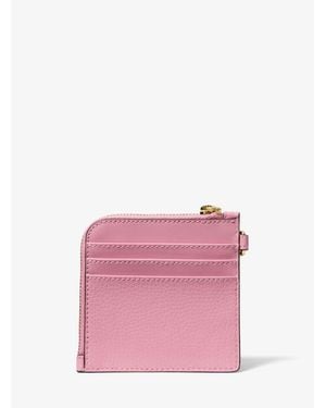 Michael Kors Outlet Jet Set Travel Pebbled Leather Chain Wallet - Pink
