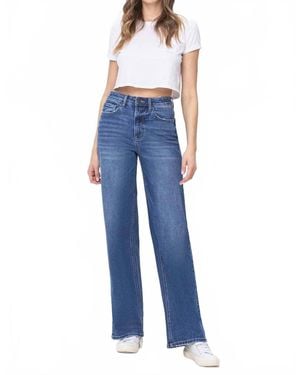 VERVET BY FLYING MONKEY Vintage Super High Rise Loose Jeans - Blue