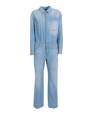Elisabetta Franchi Light Button Up Jumpsuit - Blue