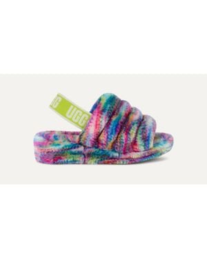 UGG Fluff Yeah Pixelate Slippers - Black