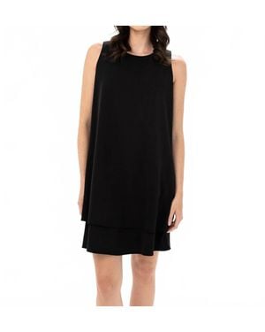 Renuar Mini Woven Dress - Black