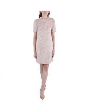 Nanette Lepore Metallic Tweed Mini Dress - Pink