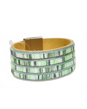 Pink Panache Shades Of Cuff Bracelet - Green
