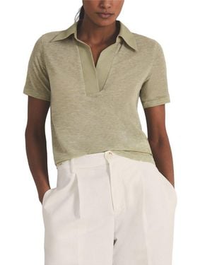 Reiss Wren Fitted Cashmere-Blend Polo Shirt - Natural