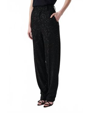 IRO Morine Straight Cut Sequin Trouser - Black