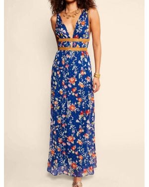 RIXO London Charlotte Maxi Dress - Blue