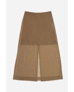 DELUC Hugh Sheer Skirt - Natural