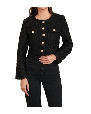 Choklate Paris Jenny Tweed Jacket - Black
