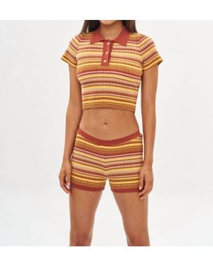 Bananhot Mike Stripes Polo Shirt - Orange