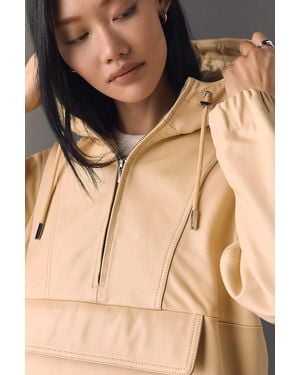 ALIGNE Alexia Leather Hoodie Jacket - Natural