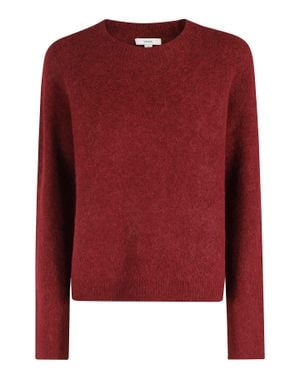 Vince Crew Brushed Sweater - Red