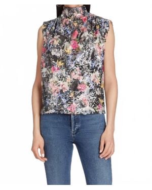 Amanda Uprichard Middleton Sequin Sleeveless Top - Blue