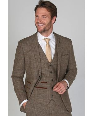 Paul Andrew Ralph -Tweed Check Blazer Peaky Blinders - Brown