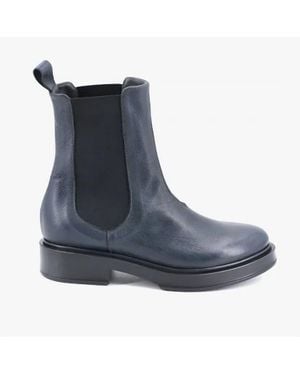 All Black Chelsea Chic Boots - Blue