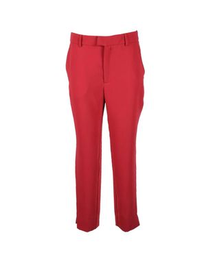 Semicouture Tailored Pants With Smooth Polyester Finish