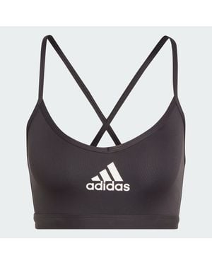 adidas Aeroreact Training Light-Support Bra - Black