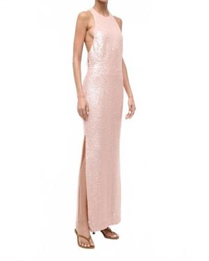 STAUD Bree High Neck Dress - Pink