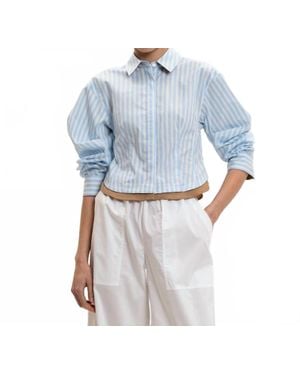 Jonathan Simkhai Boone Combo Shirt - Blue
