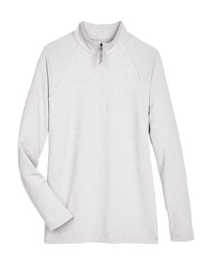 Devon & Jones Crownlux Performanceclubhouse Micro-Stripe Quarter-Zip Pullover - White