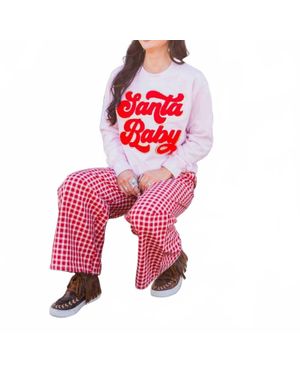 Howdy Hanny Santa Baby Sweatshirt - Red
