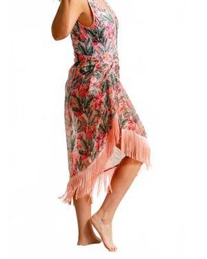 Lia Sahara Fringed Pareo - Red