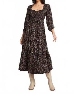 Saltwater Luxe Vye Floral Midi Dress - Brown