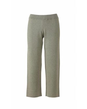 Kinross Cashmere Doubleknit Crop Pants - Green